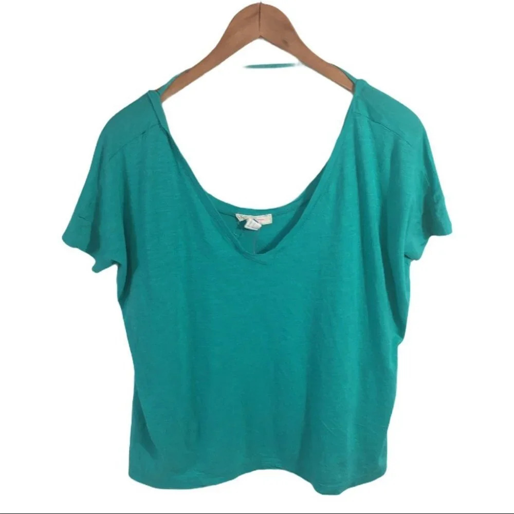 WS346 Forever 21 XXI Festival Crop Top Blouse S
